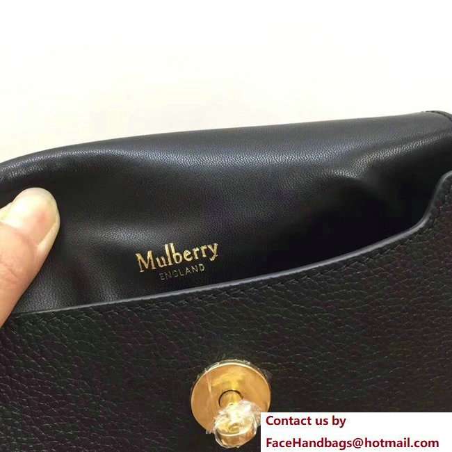 Mulberry Small Grain Leather Darley Cosmetic Pouch Clutch Bag Black 2018