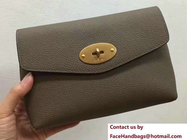 Mulberry Small Grain Leather Darley Cosmetic Pouch Clutch Bag Camel 2018 - Click Image to Close