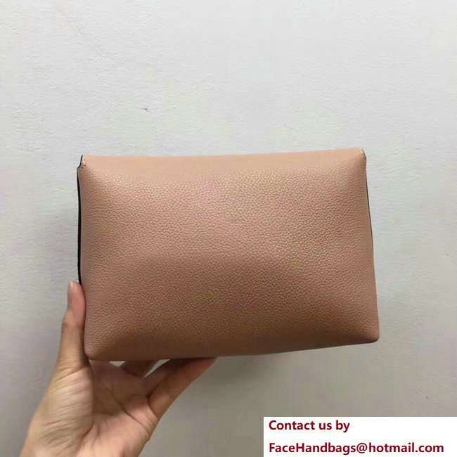 Mulberry Small Grain Leather Darley Cosmetic Pouch Clutch Bag Nude 2018