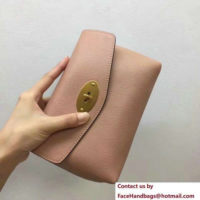 Mulberry Small Grain Leather Darley Cosmetic Pouch Clutch Bag Nude 2018