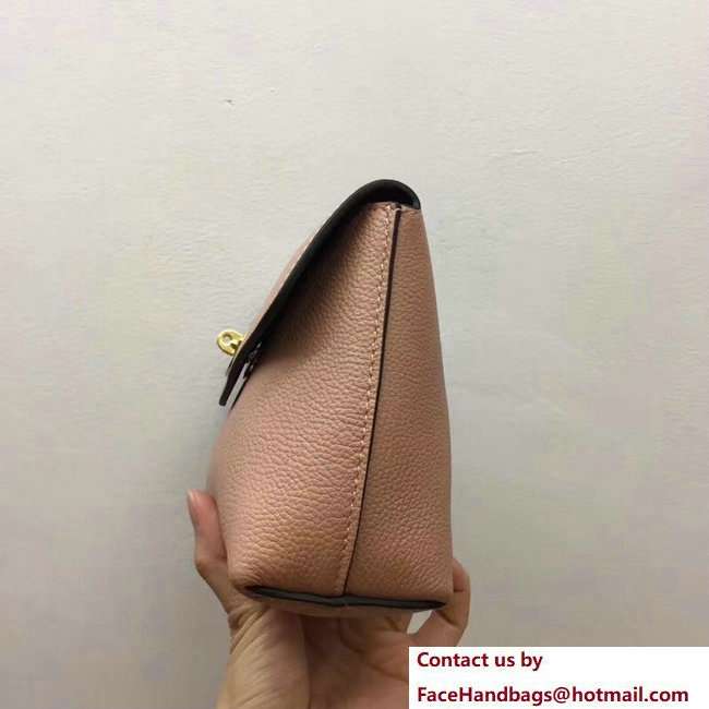 Mulberry Small Grain Leather Darley Cosmetic Pouch Clutch Bag Nude 2018