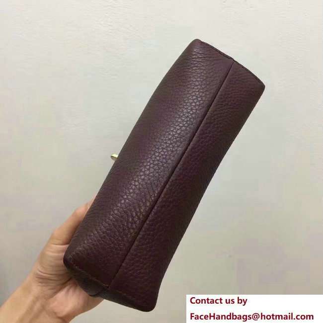 Mulberry Small Grain Leather Darley Cosmetic Pouch Clutch Bag Oxblood 2018