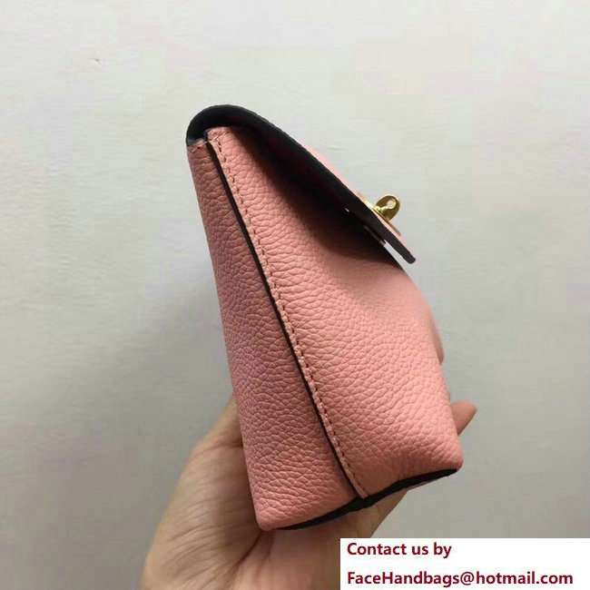 Mulberry Small Grain Leather Darley Cosmetic Pouch Clutch Bag Pink 2018