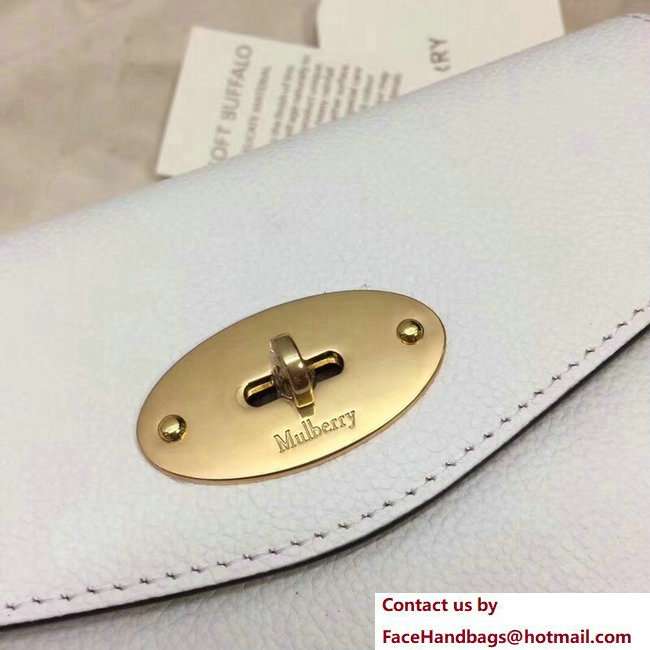 Mulberry Small Grain Leather Darley Cosmetic Pouch Clutch Bag White 2018