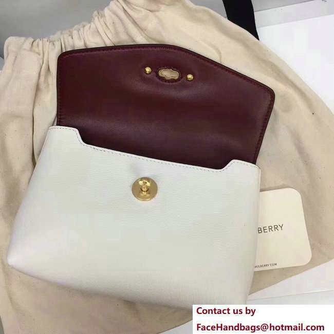 Mulberry Small Grain Leather Darley Cosmetic Pouch Clutch Bag White 2018