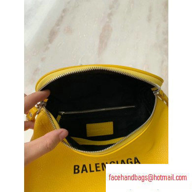 Balenciaga Logo Crossbody Bag with Canvas Strap Yellow