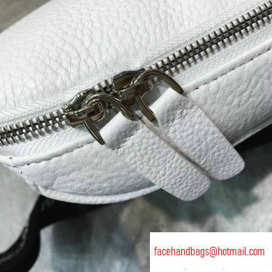 Balenciaga Logo Leather Shoulder Chest Bag White