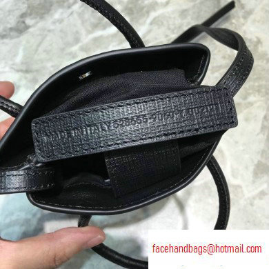 Balenciaga North-South Mini Shopping Phone Holder Bag B.B. Black