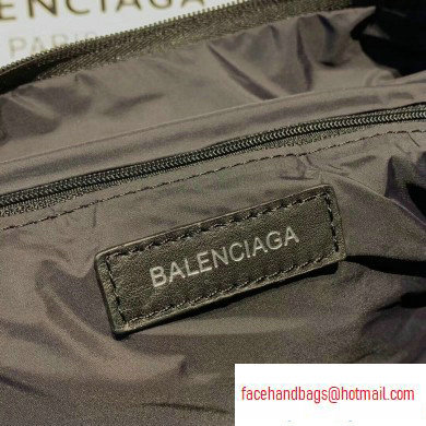 Balenciaga Wheel Gym Duffle Travel Bag All Over Logo Black/White