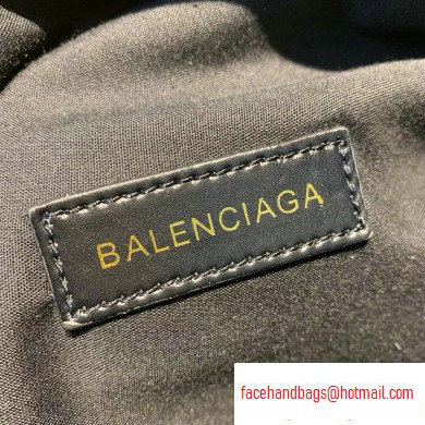 Balenciaga Wheel Logo Nylon Belt Pack Bag All Over Logo Black/White