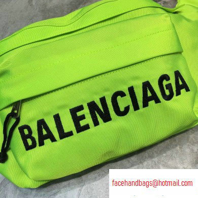 Balenciaga Wheel Logo Nylon Belt Pack Bag Fluo Green