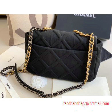 Chanel 19 Large Jersey Flap Bag AS1161 Black 2020