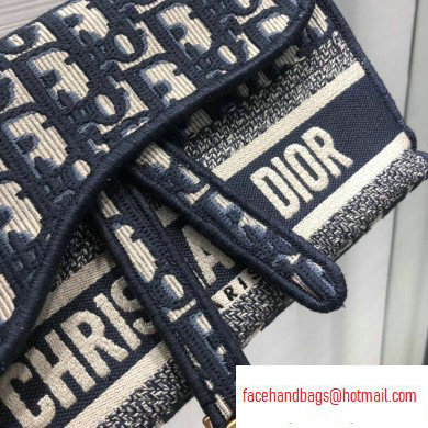 Dior Saddle Oblique Belt Bag Blue 2020