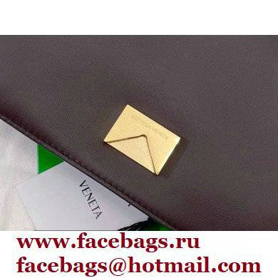 Bottega Veneta Mount Small Leather Envelope Bag Coffee 2021