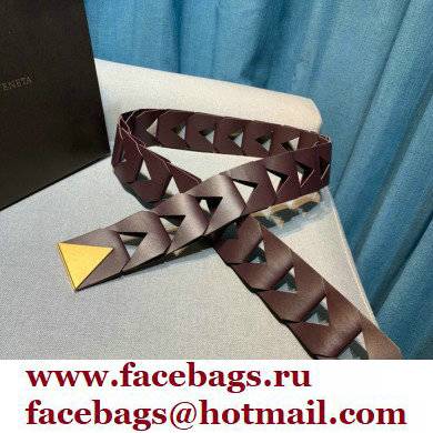 Bottega Veneta Width 5cm Cut-out Leather Hook Belt 03 2021