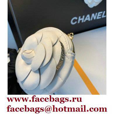 Chanel Camellia Clutch with Chain Bag AP2121 White 2021