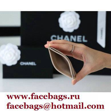 Chanel Classic Card Holder AP0213 in Original Grained Calfskin Beige