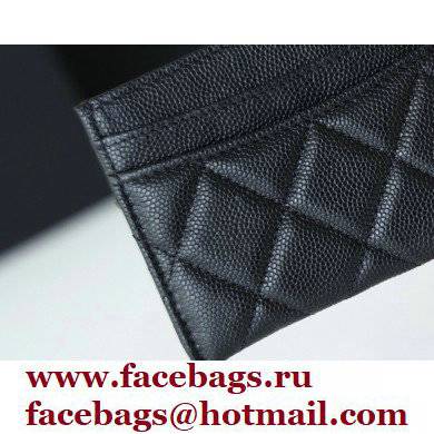 Chanel Classic Card Holder AP0213 in Original Grained Calfskin Black