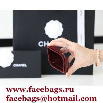 Chanel Classic Card Holder AP0213 in Original Grained Calfskin Red