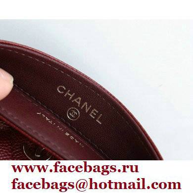 Chanel Classic Card Holder AP0213 in Original Grained Calfskin Red