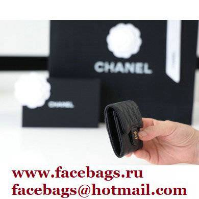 Chanel Classic Card Holder AP0214 in Original Grained Calfskin Black