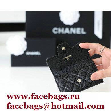 Chanel Classic Card Holder AP0214 in Original Grained Calfskin Black - Click Image to Close