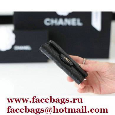 Chanel Classic Card Holder AP0214 in Original Grained Calfskin Black