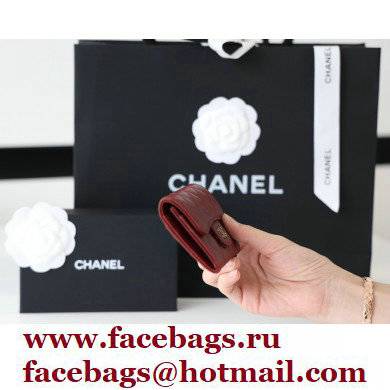 Chanel Classic Card Holder AP0214 in Original Grained Calfskin Red