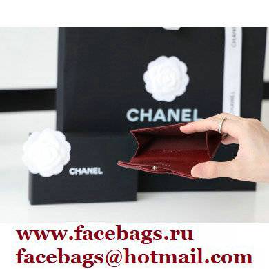 Chanel Classic Card Holder AP0214 in Original Grained Calfskin Red - Click Image to Close