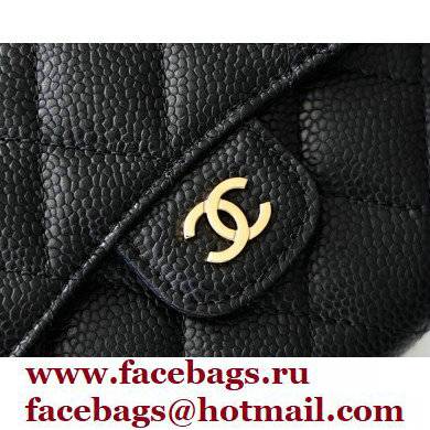 Chanel Classic Small Flap Wallet AP0231 in Original Grained Calfskin Black/Gold