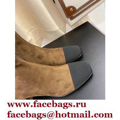 Chanel Heel 5cm High Boots Suede Camel 2021