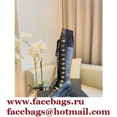 Chanel Lace-Ups High Boots Black 2021