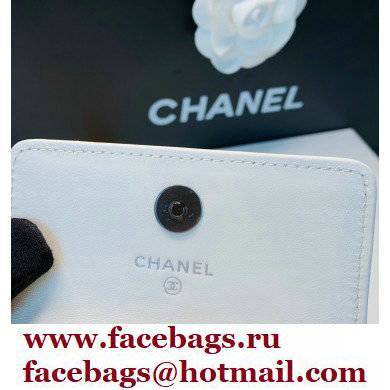 Chanel Lambskin Card Holder with Jewel Hook AP2397 White 2021