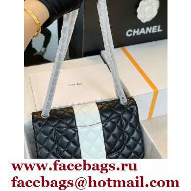 Chanel Lambskin Medium Classic Flap Bag Black/White 2021