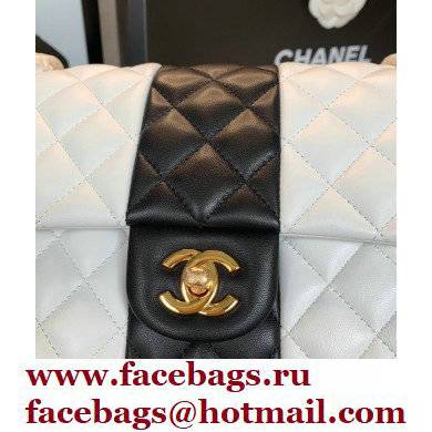 Chanel Lambskin Medium Classic Flap Bag White/Black 2021