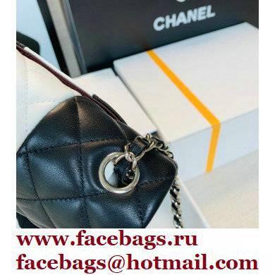 Chanel Lambskin Mini Classic Flap Bag Black/White 2021