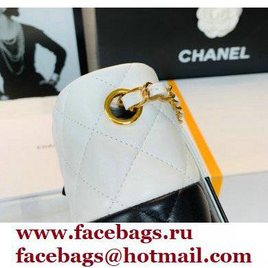 Chanel Lambskin Mini Classic Flap Bag White/Black 2021