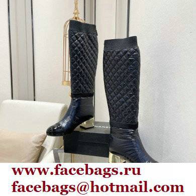 Chanel Mixed Fibers Heel 5cm High Boots G38428 Black 2021