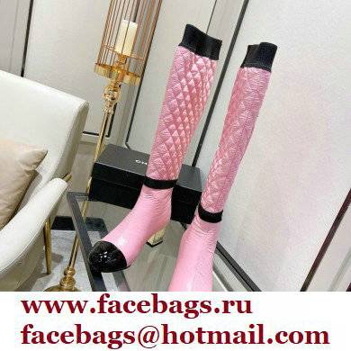 Chanel Mixed Fibers Heel 5cm High Boots G38428 Pink 2021