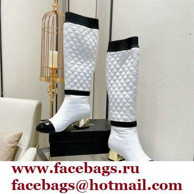 Chanel Mixed Fibers Heel 5cm High Boots G38428 White 2021