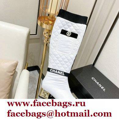 Chanel Mixed Fibers Heel 5cm High Boots G38428 White 2021