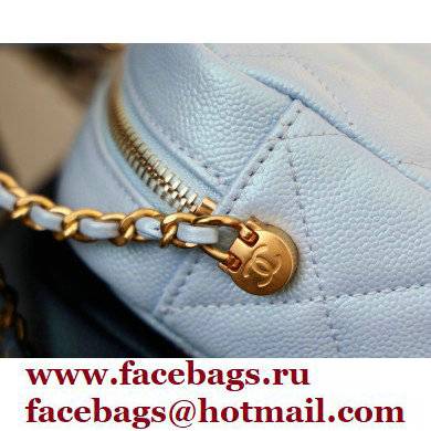 Chanel Pearl Calfskin Camera Bag AS2856 in Original Quality Light Blue 2021