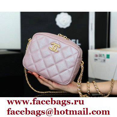 Chanel Pearl Calfskin Camera Bag AS2856 in Original Quality Pink 2021