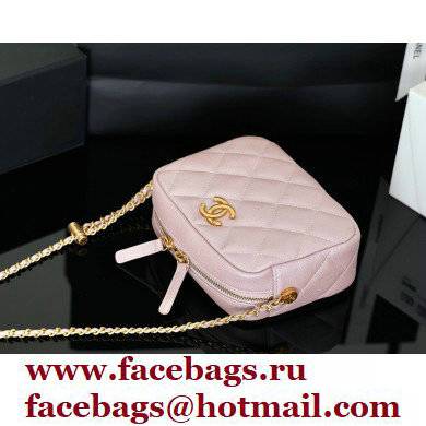 Chanel Pearl Calfskin Camera Bag AS2856 in Original Quality Pink 2021