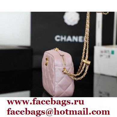 Chanel Pearl Calfskin Camera Bag AS2856 in Original Quality Pink 2021