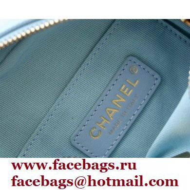 Chanel Pearl Calfskin Vertical Camera Bag AS2857 in Original Quality Light Blue 2021