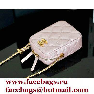 Chanel Pearl Calfskin Vertical Camera Bag AS2857 in Original Quality Pink 2021