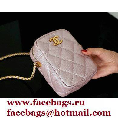 Chanel Pearl Calfskin Vertical Camera Bag AS2857 in Original Quality Pink 2021