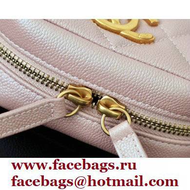 Chanel Pearl Calfskin Vertical Camera Bag AS2857 in Original Quality Pink 2021