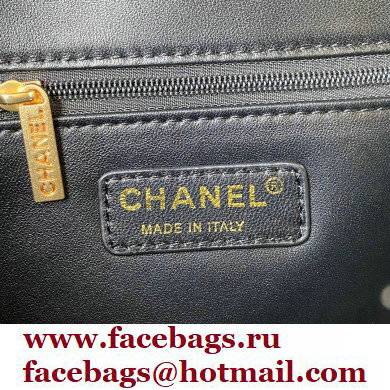 Chanel Tweed Medium Classic Flap Bag AS2820 Black 2021